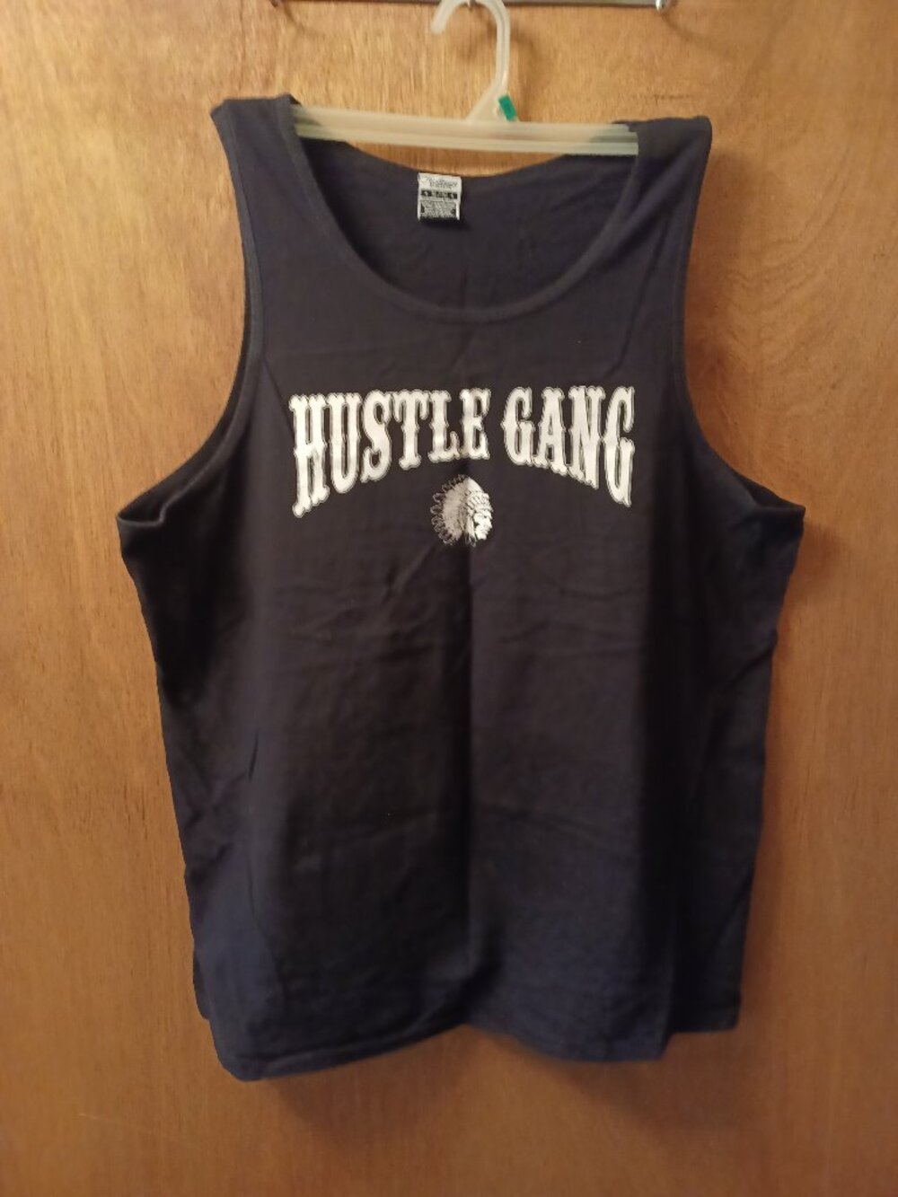 Hustle Gang Native American Black Muscle Tank Top